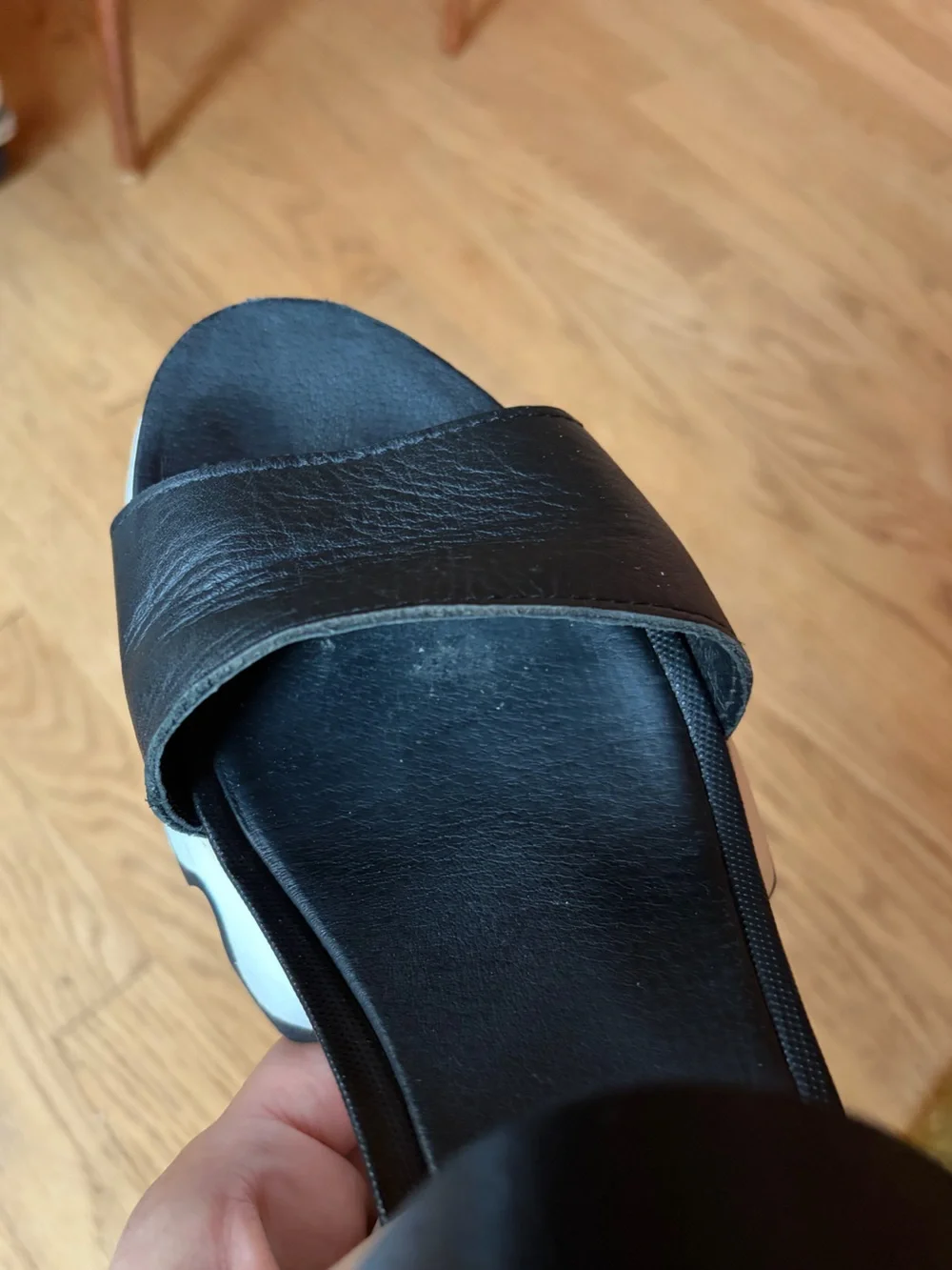 Sorel Kinetic Black and White Platform Sandals - Picture 11 of 11